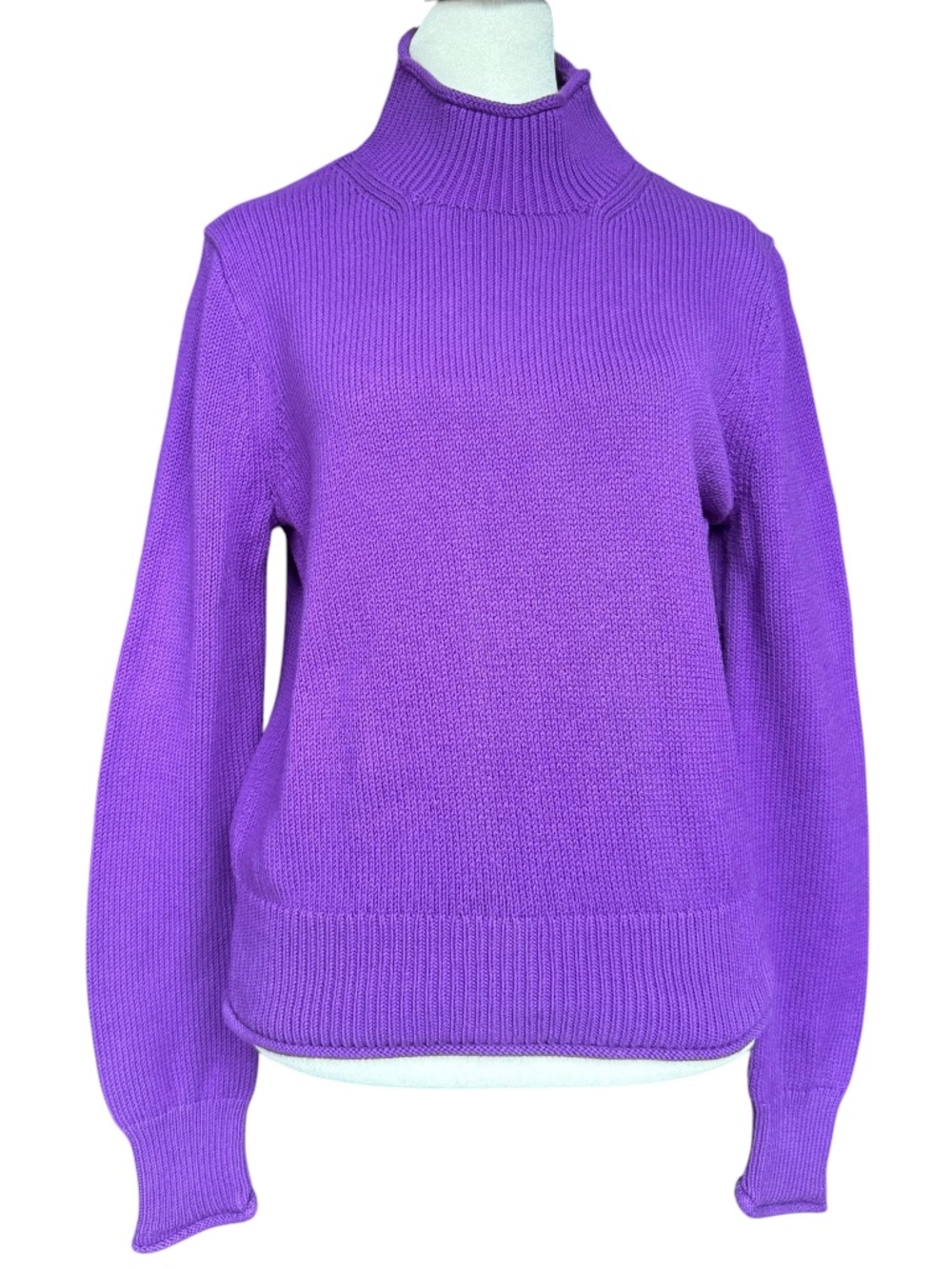 J. Crew New Heritage Rollneck Purple Sweater Sz S